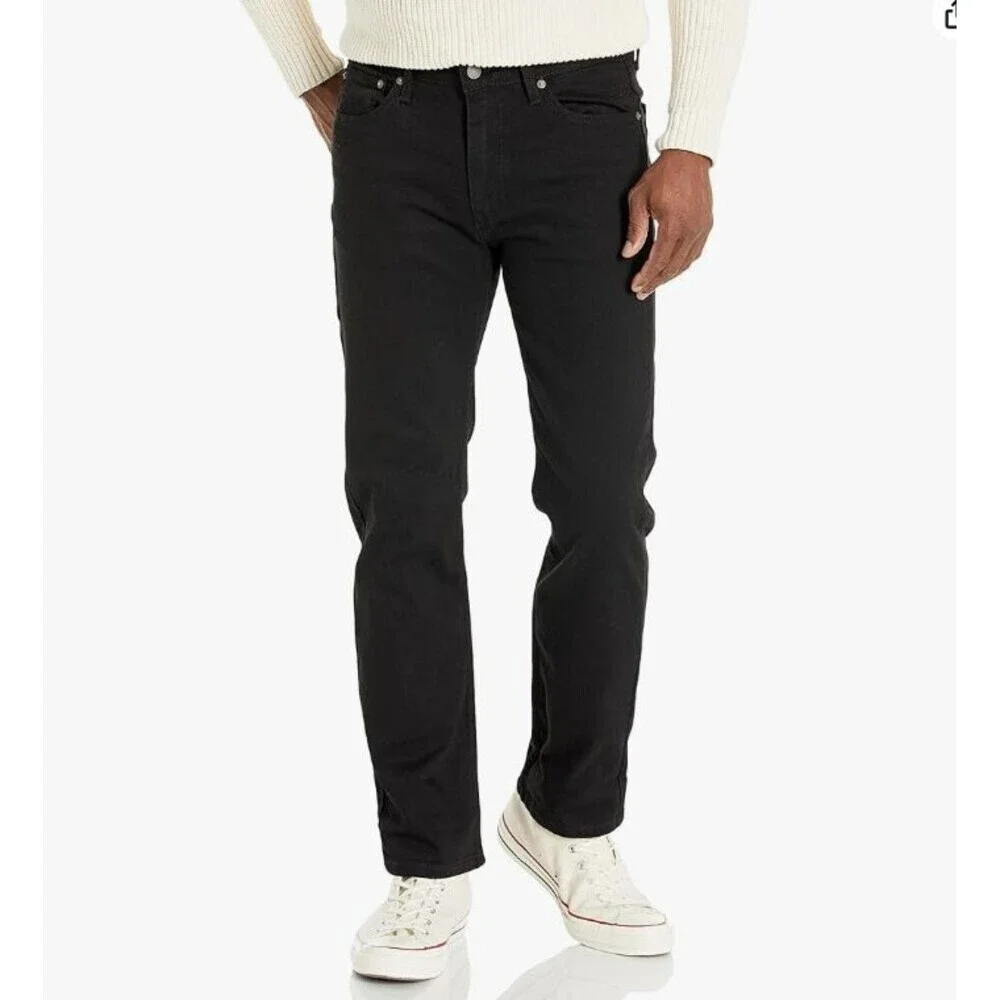 Levi's Men's 514 Straight Fit Cut Jeans Black 34 x 32